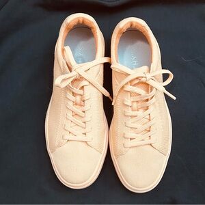 Rothy's Vibrant Orange and Green Sneakers